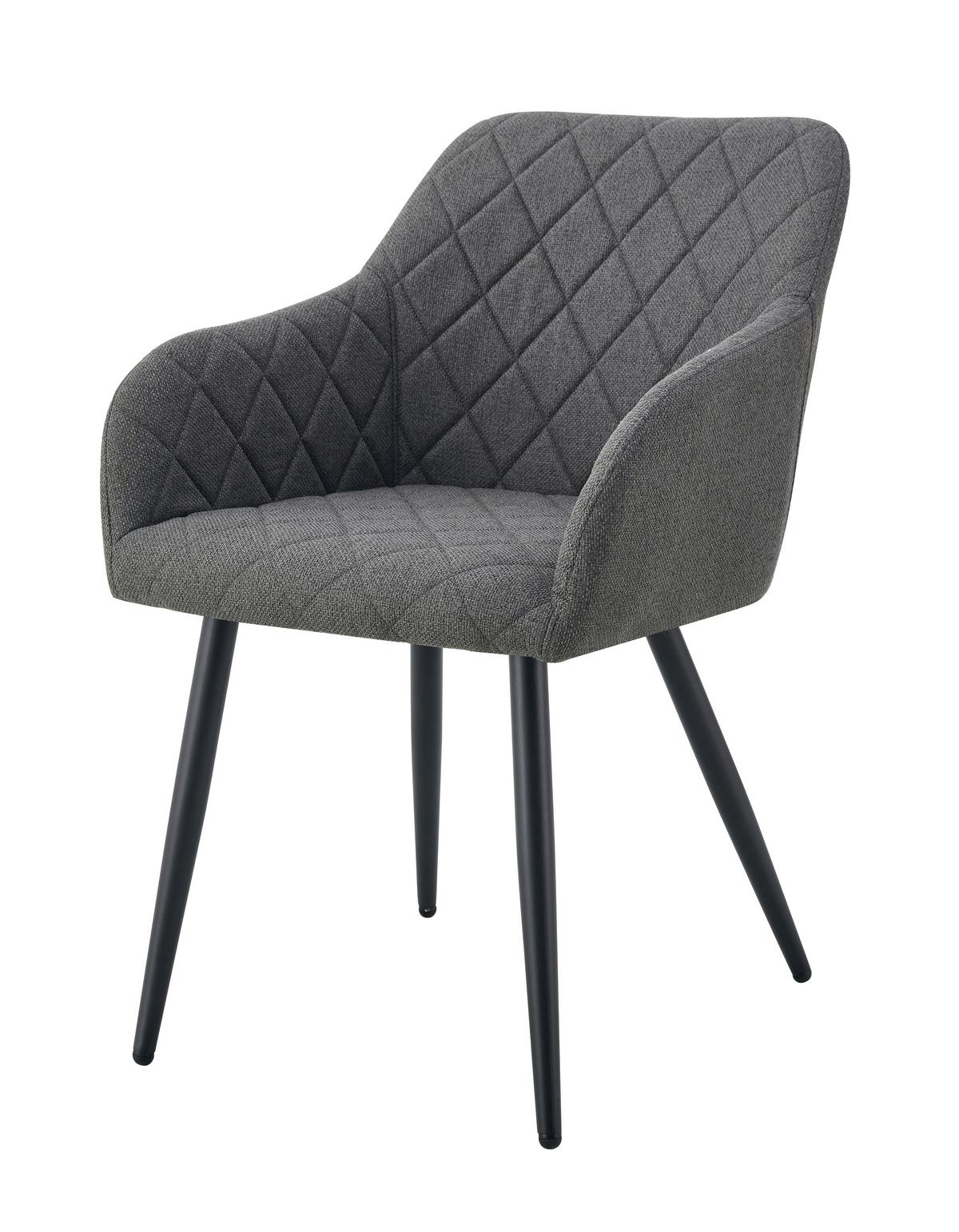 Set Stolov Lea, Antracit, 2 Kos - črna/antracit, Moderno, kovina/tekstil (56/83/60cm) - MID.YOU