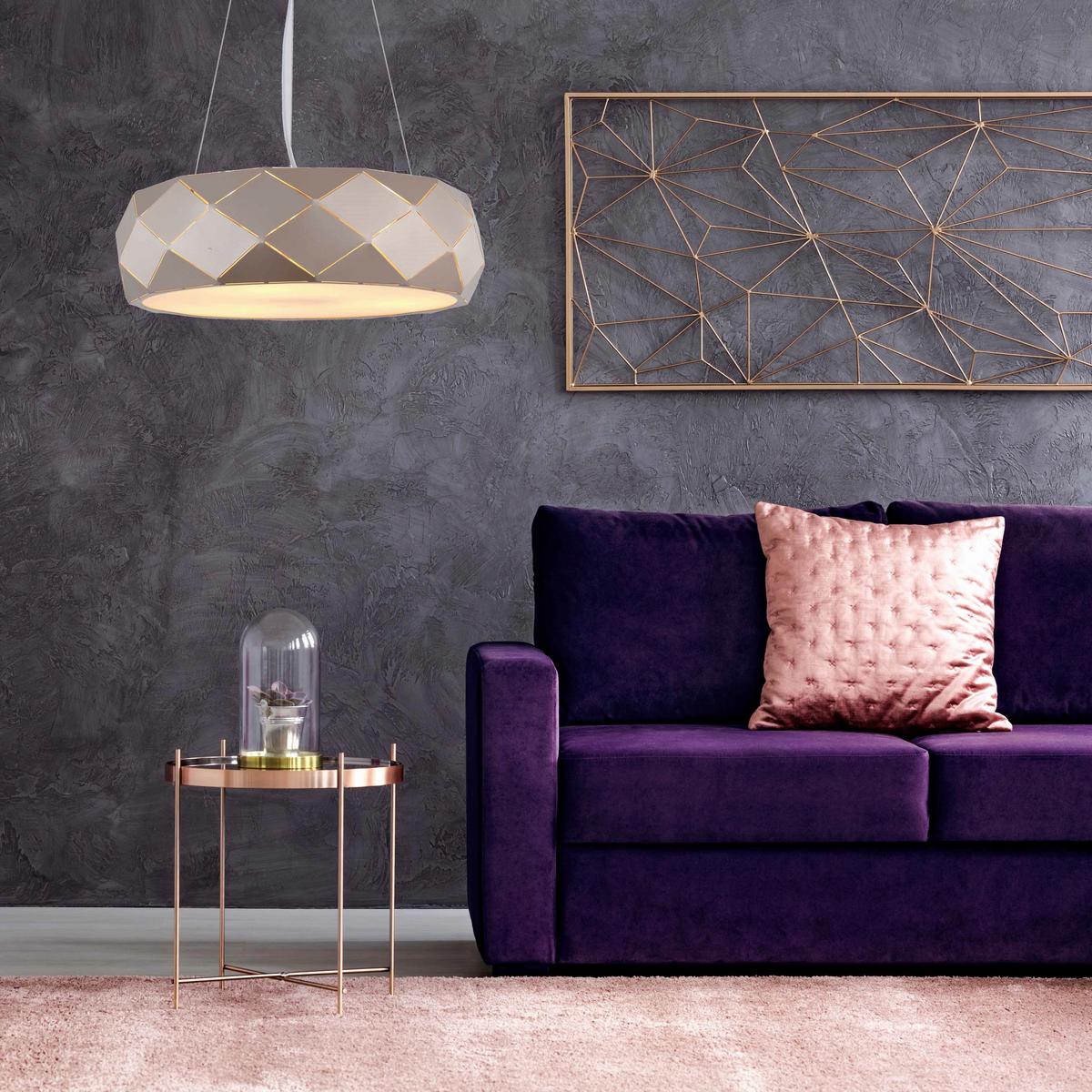 Hängeleuchte Lp-8069/1pgd_reus - Bernsteinfarben, Design, Metall (45/120cm)