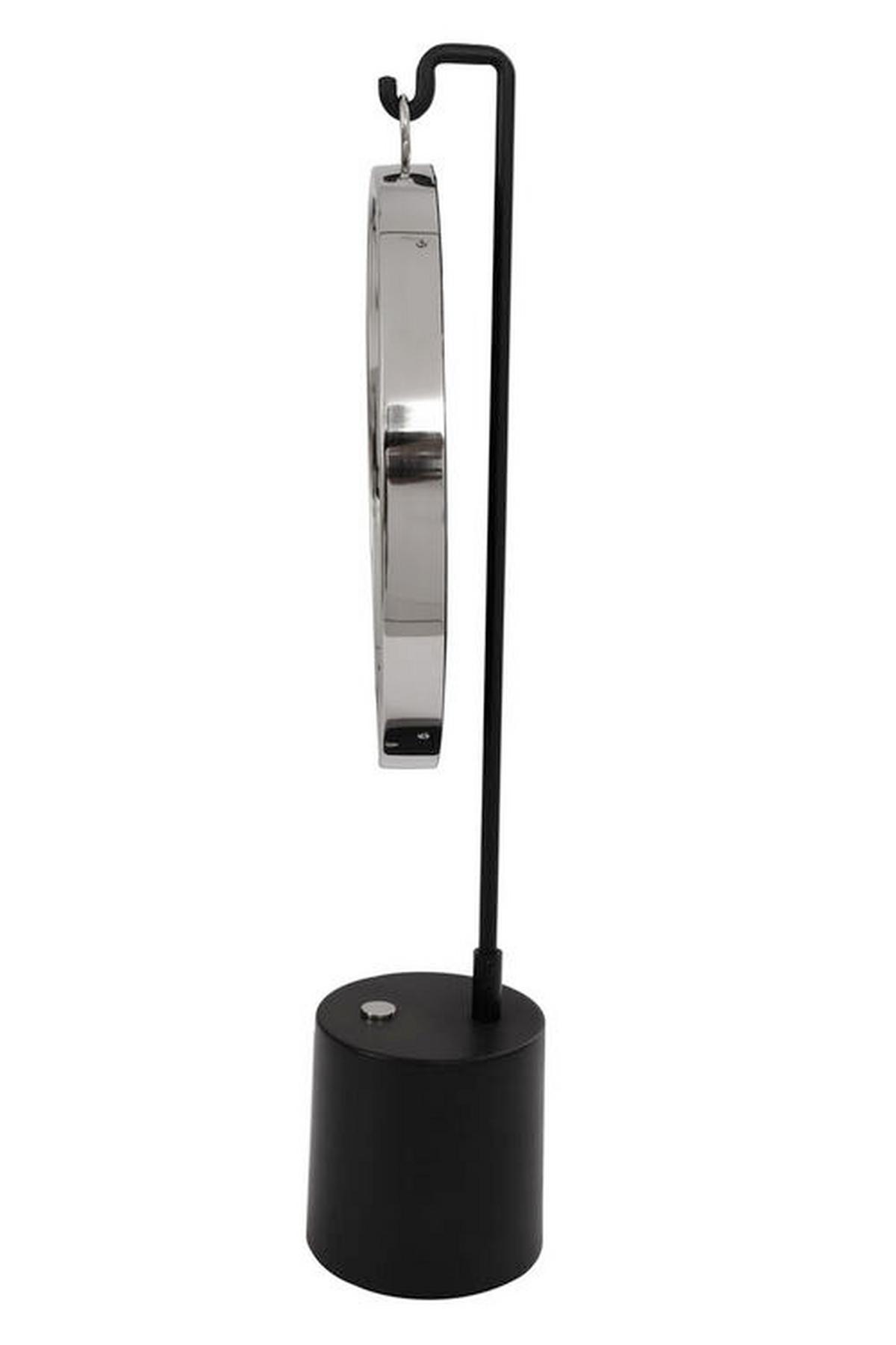 Tischspiegel Eleganca ca. 30x65x13 cm Schwarz/Silber - Silberfarben/Schwarz, MODERN, Glas/Metall (30/65/13cm) - Kayoom
