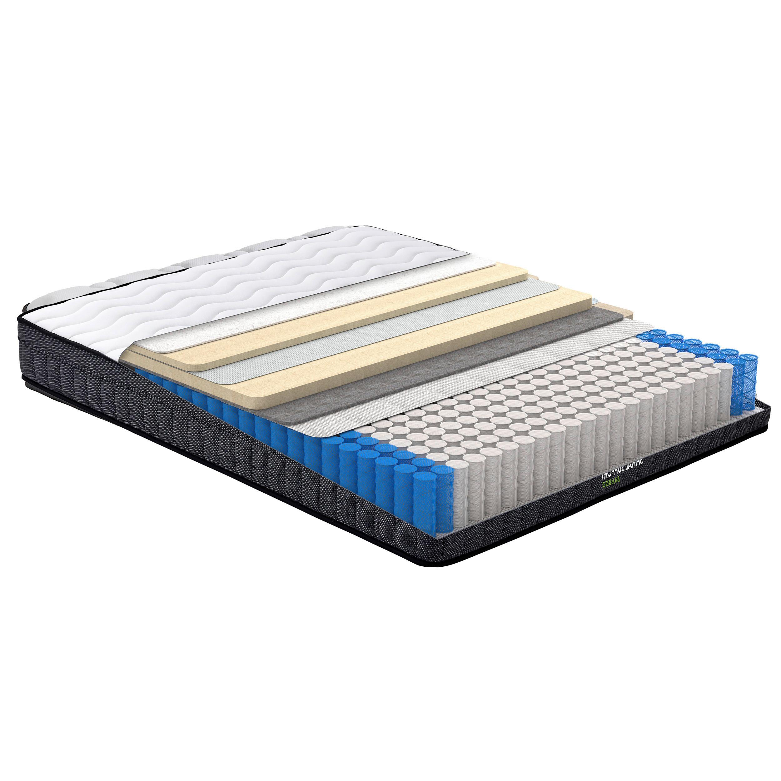 Taschenfederkernmatratze X-SAS H2 ca. 90x200cm - Dunkelgrau/Weiß, Basics, Textil (90/200cm) - Yatas