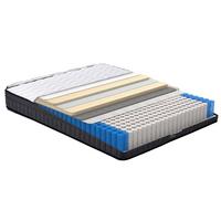 Taschenfederkernmatratze X-SAS H2 ca. 90x200cm - Dunkelgrau/Weiß, Basics, Textil (90/200cm) - Yatas