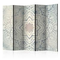 Paravent Winter Mandala II Grau/Beige - Beige/Grau, Basics, Holz/Kunststoff (225/172/3cm) - artgeist