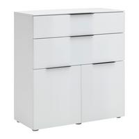 Kommode Velaris Weiß - Schwarz/Weiß, MODERN, Metall (90/98/40,5cm) - Mömax