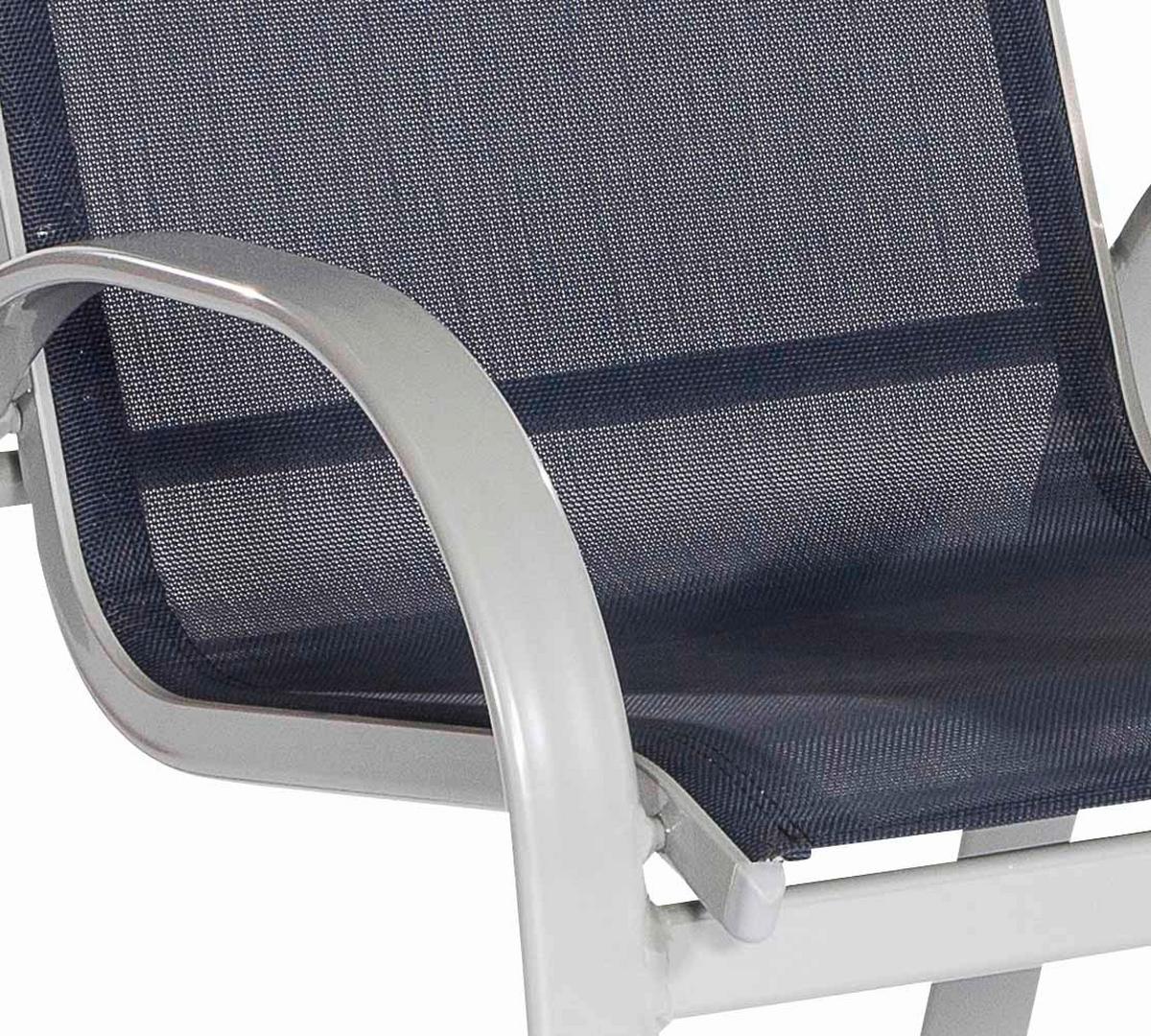 Vrtni Stol Amalfi, 2 Kos, Temno Modra - temno modra, Romantika, kovina/tekstil (56/97/76cm) - Gardenson