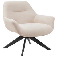 FOTEL ANSGAR - kremowy/czarny, Modern, metal/tkanina (78/78/75cm) - MID.YOU