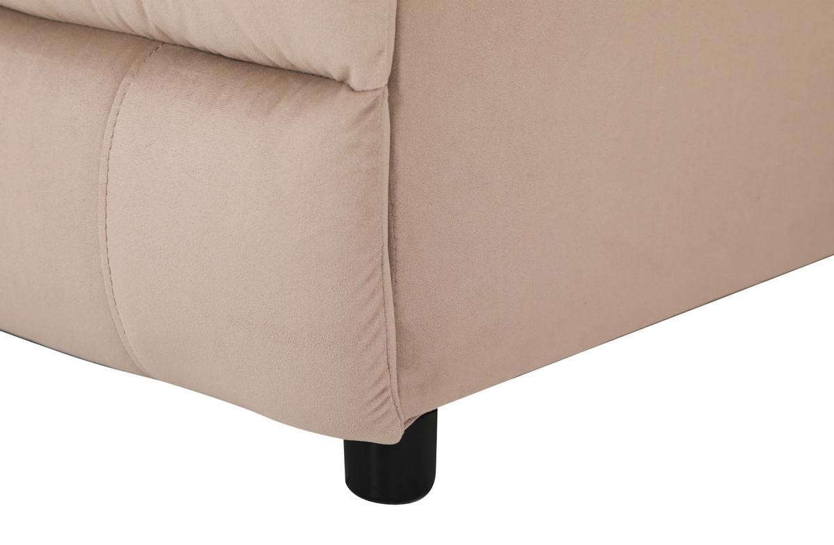 Sedežna Garnitura Boston, Rjava, Leva - črna/bež, Basics, kovina/umetna masa (159/216cm) - P & B