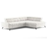 Sarokkanapé Apollo - krémszínű, Modern, faalapú anyag/textil (296/78/201cm) - Mömax