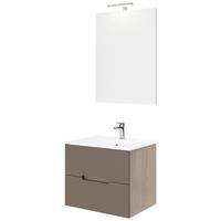 Fürdőszoba Szett Iris - szürkésbarna/taupe, Modern, kerámia (60/47/53cm)