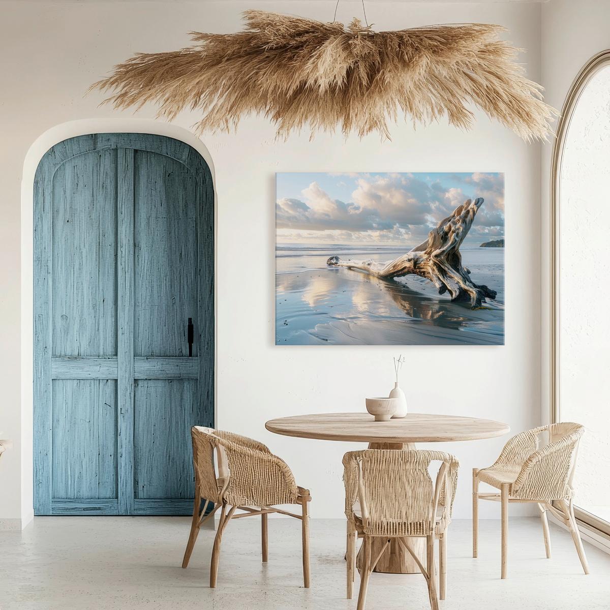 Leinwandbild Driftwood Multicolor ca. 85x113cm - Multicolor, Basics, Holz/Textil (85/113cm)