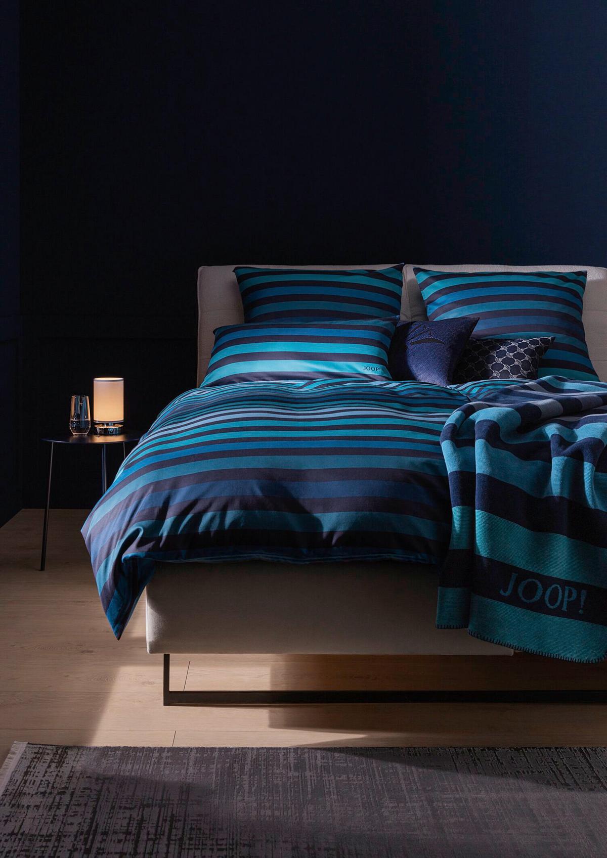 POŚCIEL JOOP! TONE - ciemnoniebieski/petrol, Design, materiały naturalne/tkanina (155/220cm) - Joop!