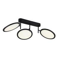 Led Mennyezeti Lámpa Carsten - fekete, Modern, műanyag/fém (77,8/45,5/25,1cm) - Visiona