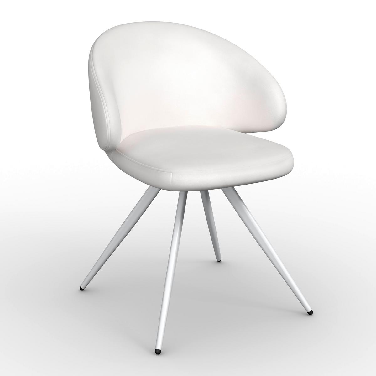 Armlehnstuhl Adele Creme Samt Gepolstert - Creme/Weiß, MODERN, Textil/Metall (62/52/84cm) - Bessagi Home