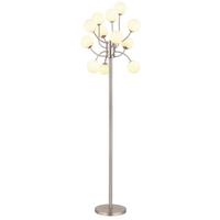 LED-Stehleuchte Calvin Opal/Nickelfarben max. 3,5 W - Opal/Nickelfarben, Basics, Glas/Metall (62/200cm)