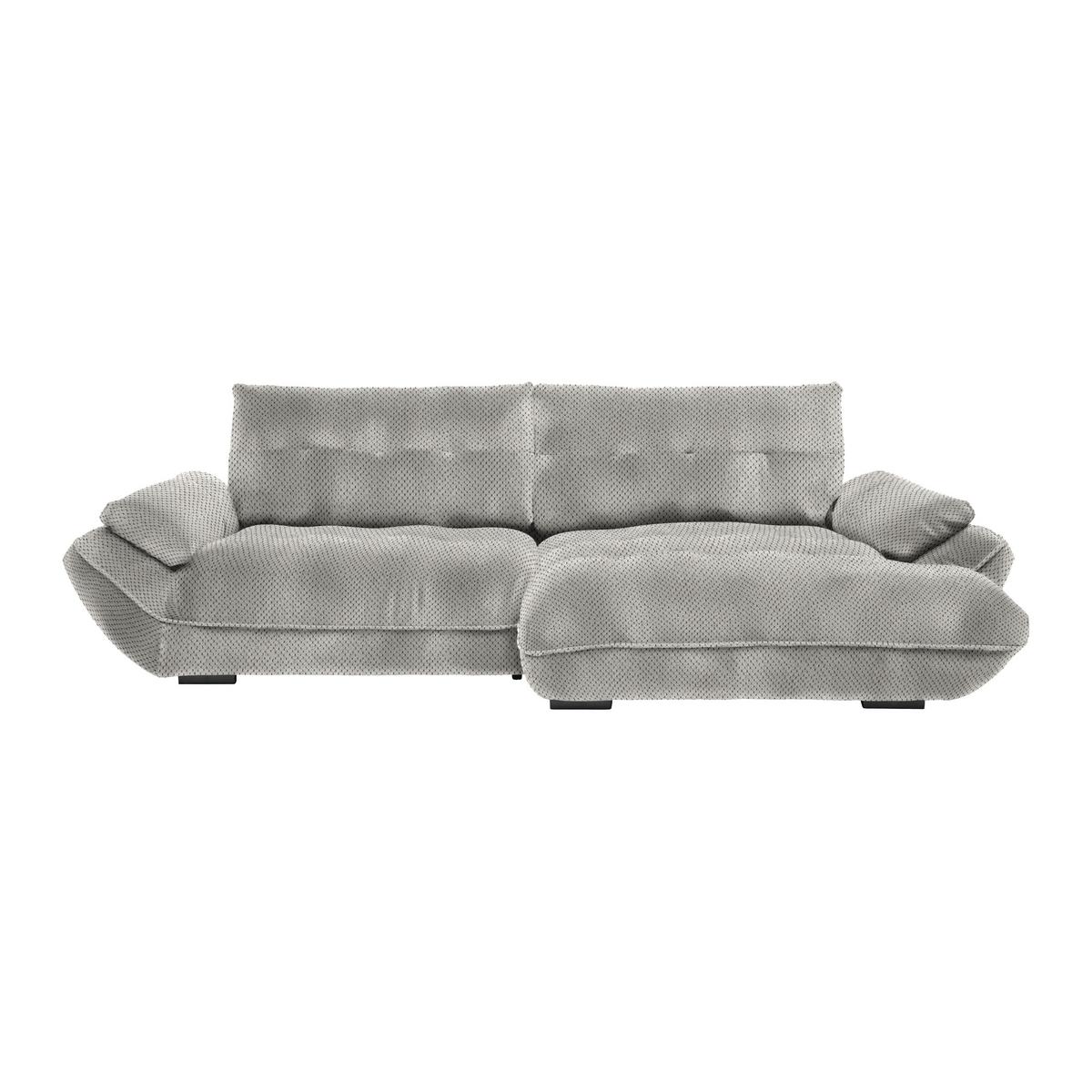 Wohnlandschaft Vivo Lavagrau - Lavagrau/Schwarz, MODERN, Kunststoff/Textil (317/63/179cm) - Premium Living