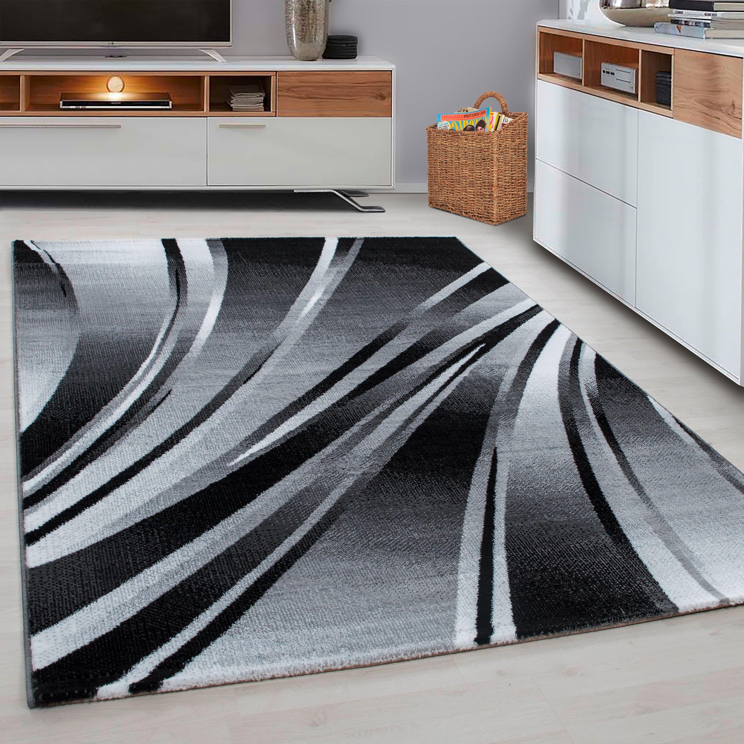 Tkana Preproga Parma, Črna, 200x290cm - črna, Konvencionalno, tekstil (200/290cm)