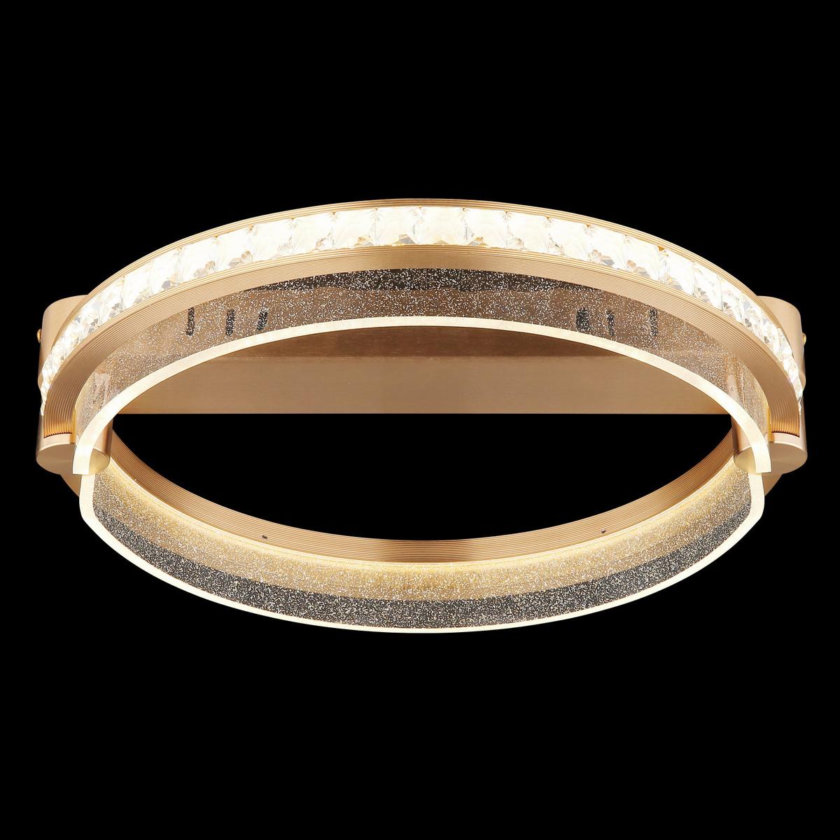 LED-DECKENLEUCHTE 67196-36 BLONDIE - Goldfarben, Design, Kunststoff/Metall (40/100cm) - Globo