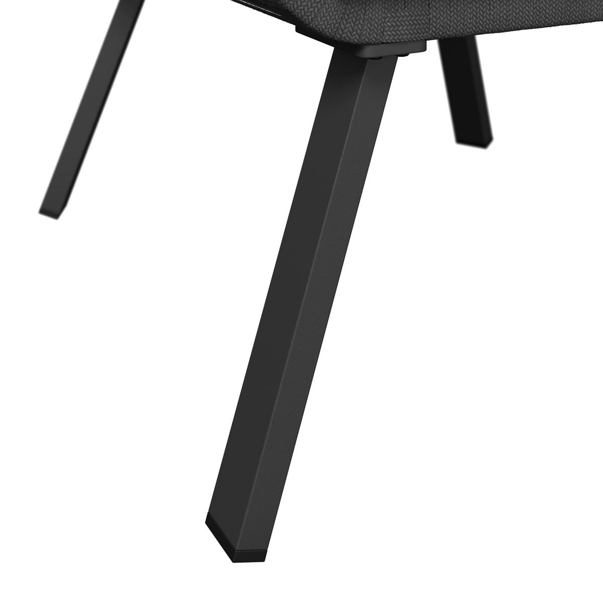 KOMPLET MEBLI TARASOWYCH VICTORIA - antracytowy/czarny, Modern, metal/tkanina (125/74/74cm) - Ambia Garden