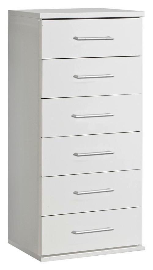 KOMODA OSAKA - biały/kolor aluminiowy, Konventionell, materiał drewnopochodny/tworzywo sztuczne (46/103/40cm) - MID.YOU