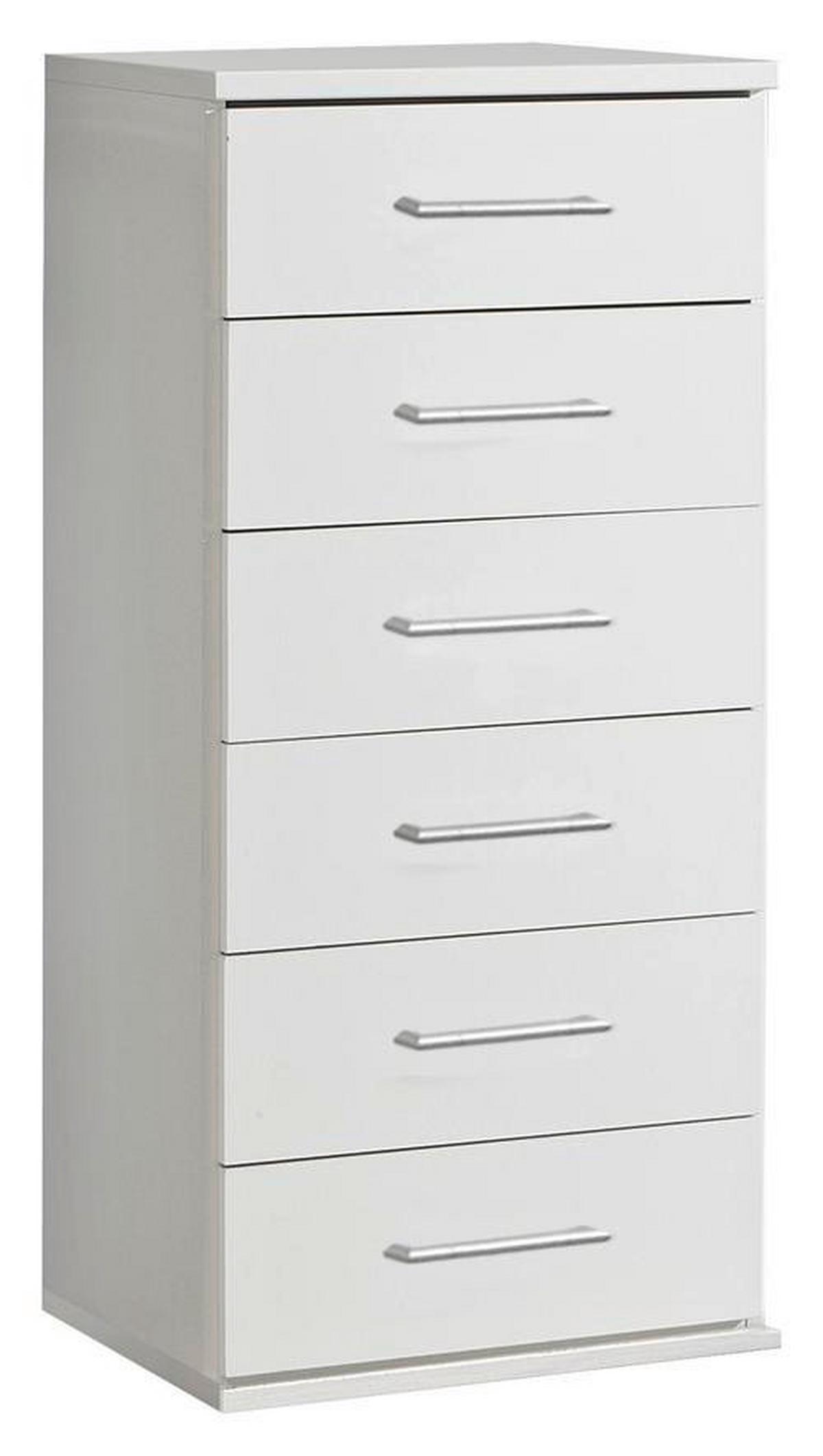 KOMODA OSAKA - biały/kolor aluminiowy, Konventionell, materiał drewnopochodny/tworzywo sztuczne (46/103/40cm) - MID.YOU