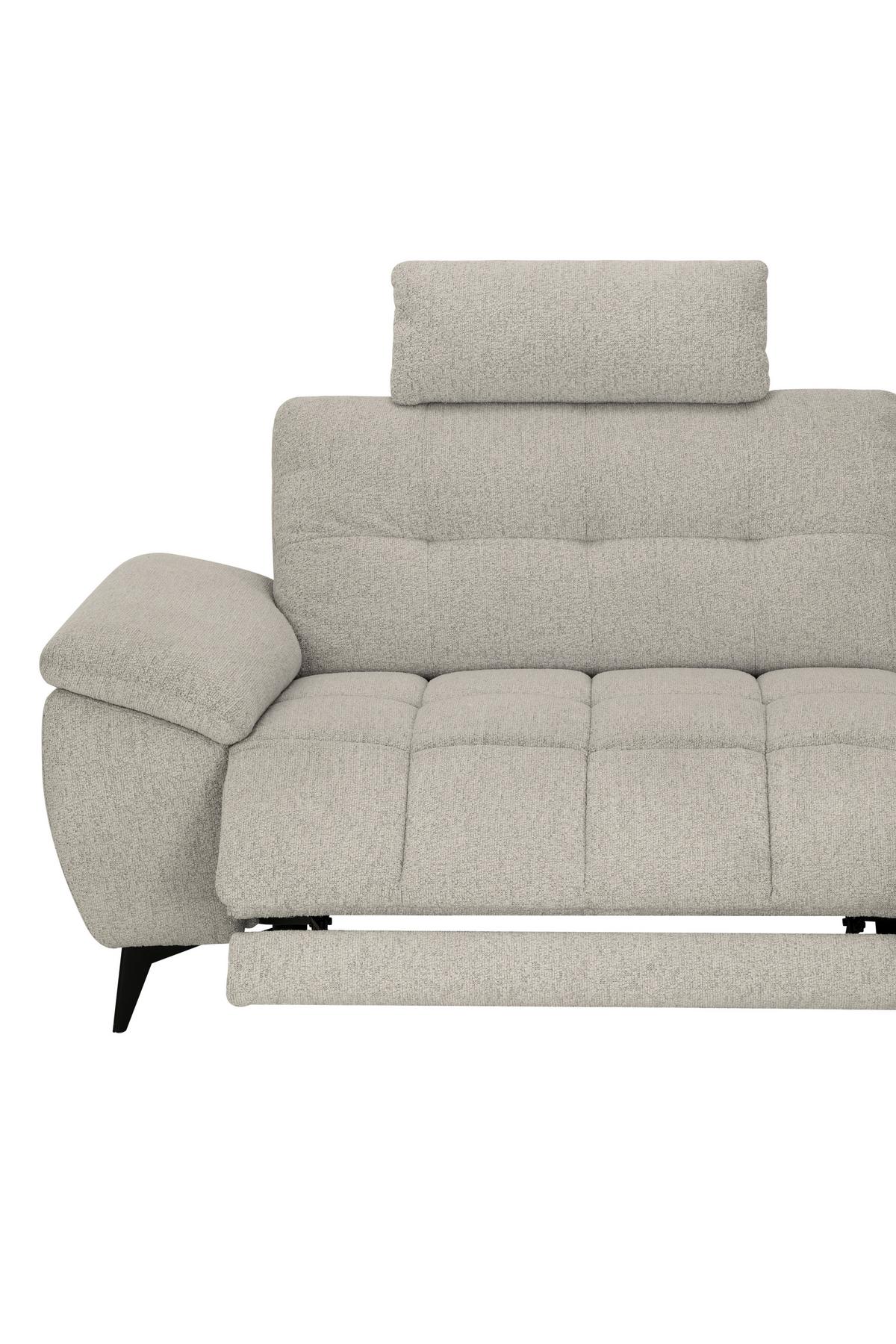Sedežna Garnitura Venice, Desna - črna/bela, Moderno, kovina/tekstil (268/107/156cm) - Premium Living