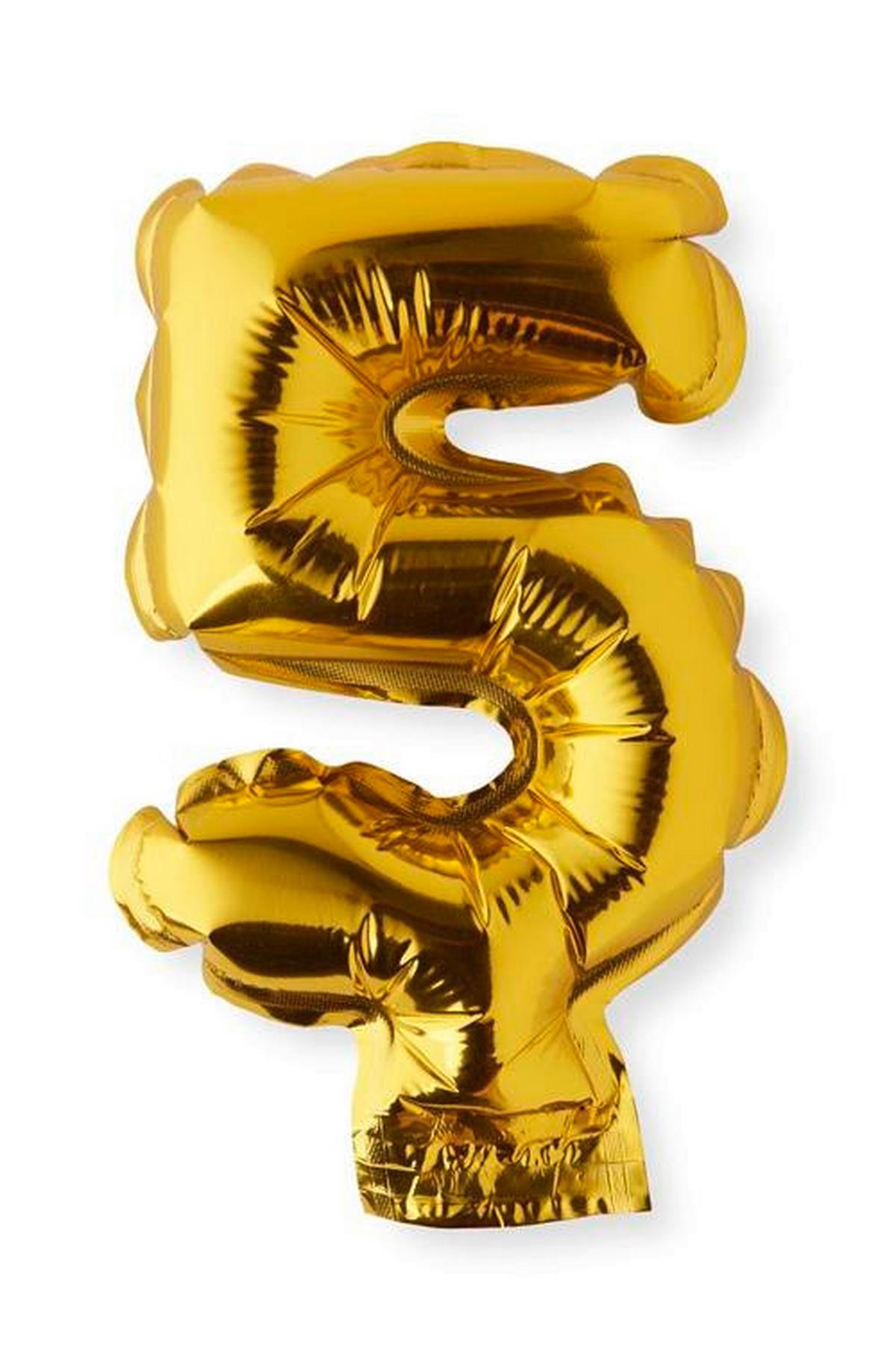 BALON NUMBERS - kolor srebrny/kolor złoty, tworzywo sztuczne (9/15cm) - Modern Living