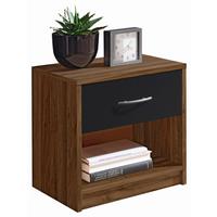 Noćni Ormarić Base - srebrne boje/boje oraha, Basics (39/41/28cm) - Based