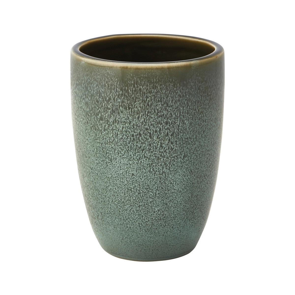 UCHWYT NA SZCZOTECZKĘ DO ZĘBÓW UGO - zielony/kolor złoty, Trend, ceramika (7,5/14/10cm) - Aquanova