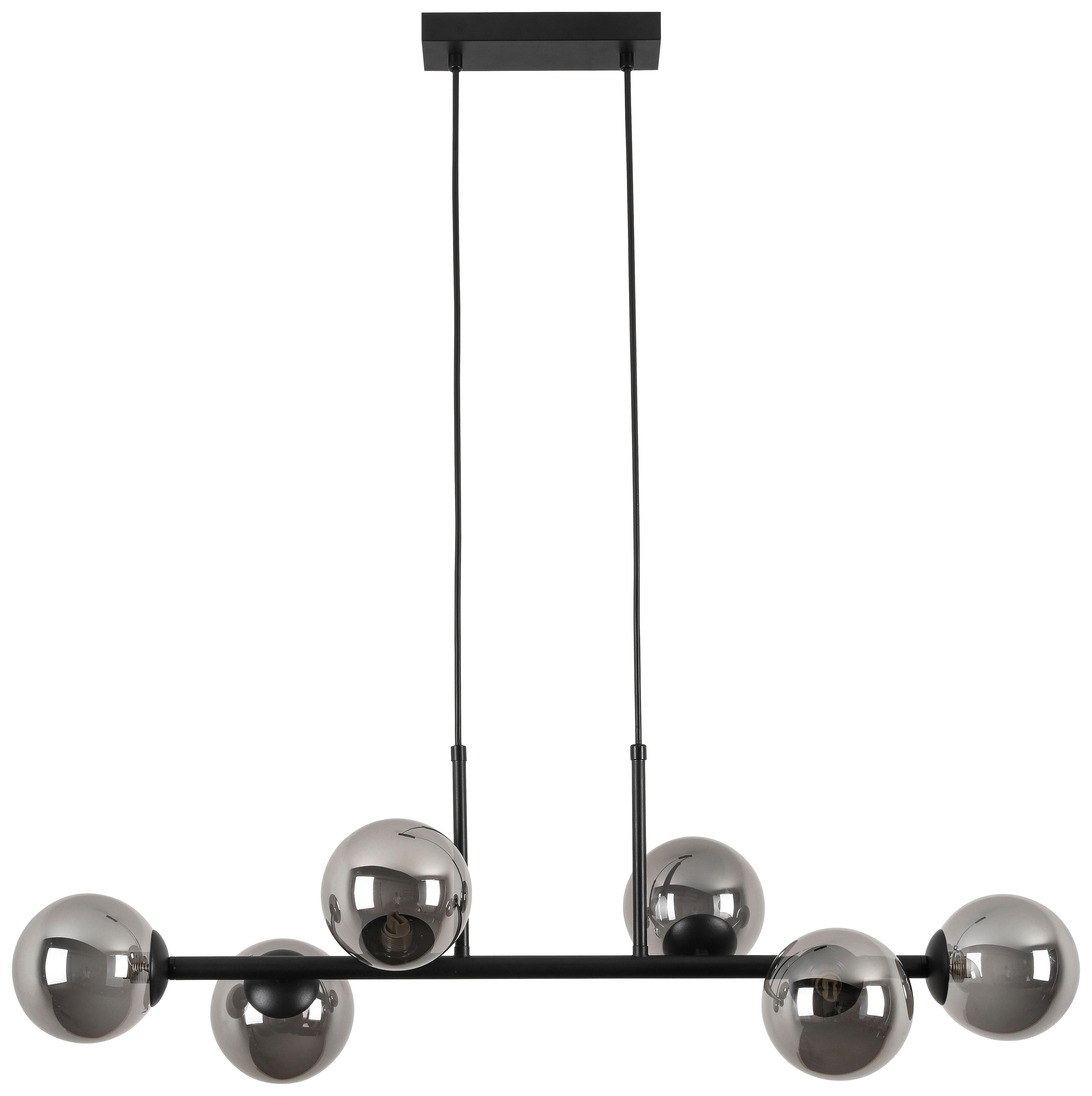 HÄNGLAMPA LISIB - kromfärg/svart, Modern, metall/glas (85cm) - Mömax