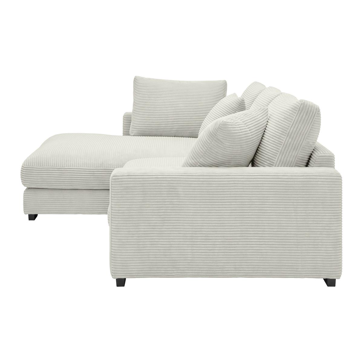 Ecksofa Pedro Beige - Beige/Schwarz, MODERN, Kunststoff/Textil (190/300cm) - Mömax