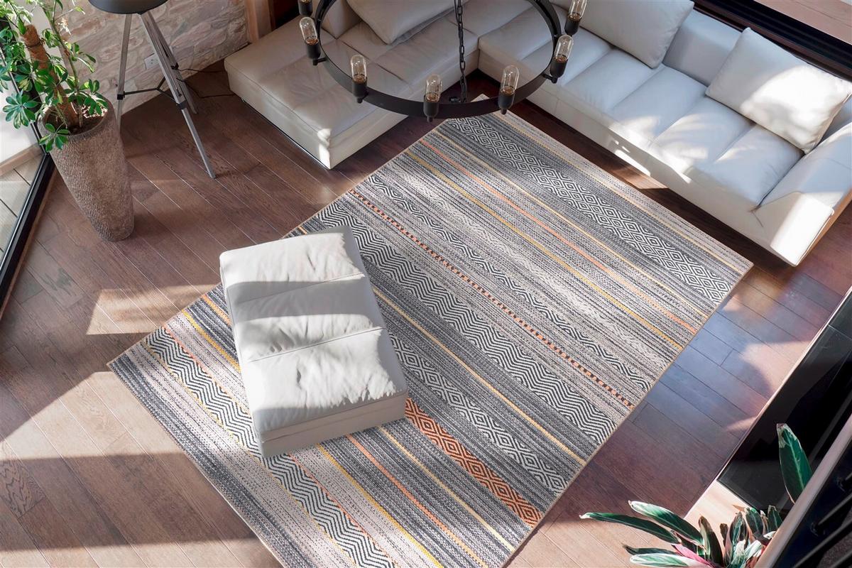 FLACHWEBETEPPICH FAYE 1125 MULTI - Multicolor, Basics, Textil (190/290cm) - Kayoom