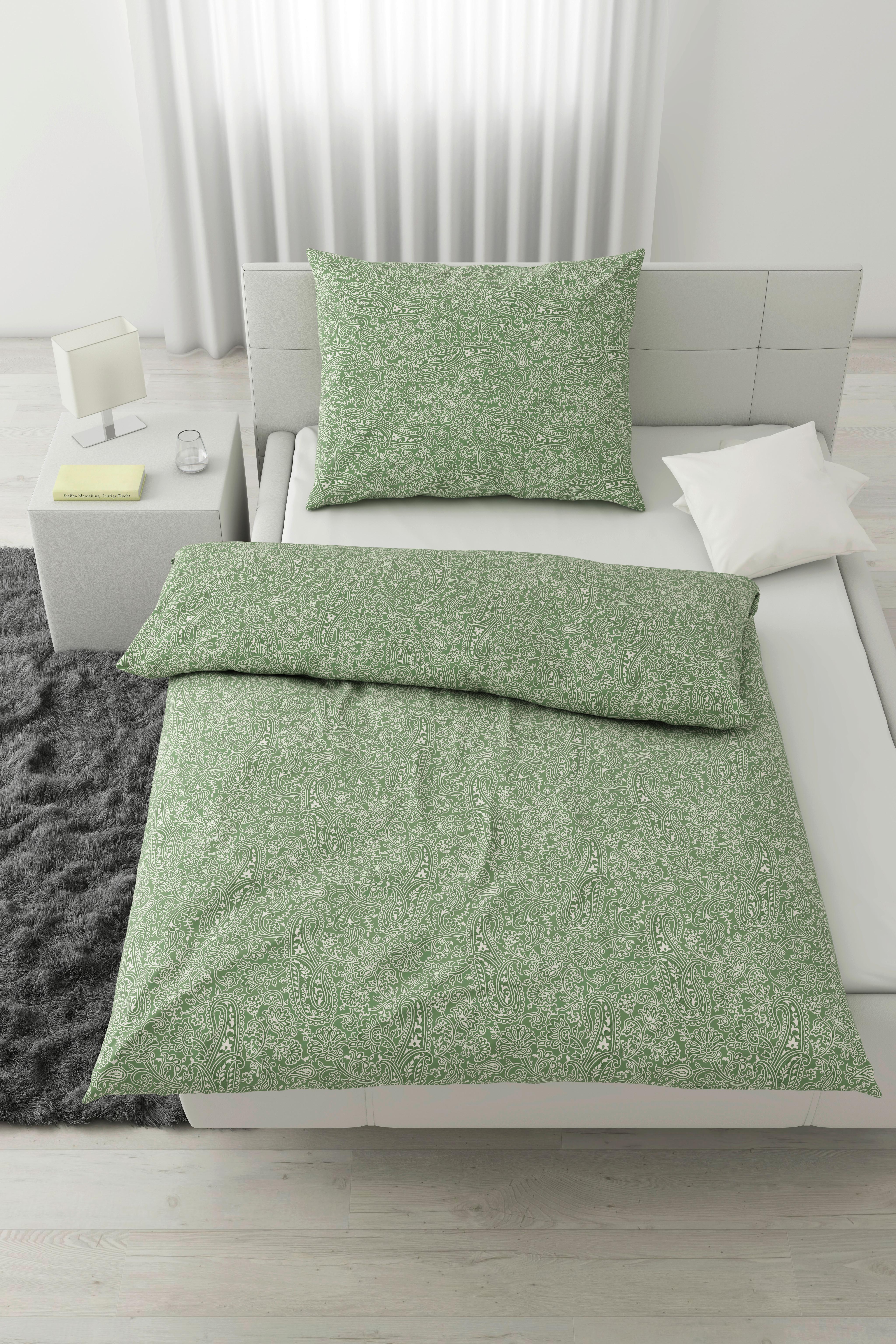 Ágyneműhuzat-garnitúra Layla - zöld, Konventionell, textil (140/200cm) - Modern Living