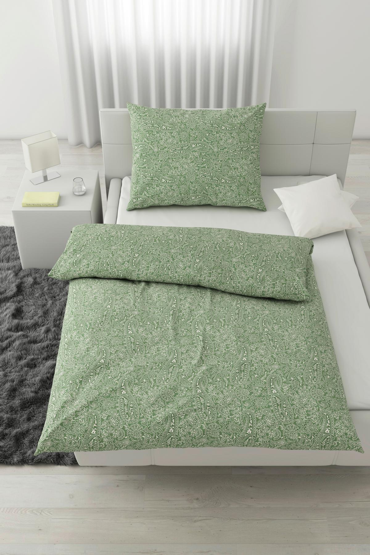 Ágyneműhuzat-garnitúra Layla - zöld, Konventionell, textil (140/200cm) - Modern Living