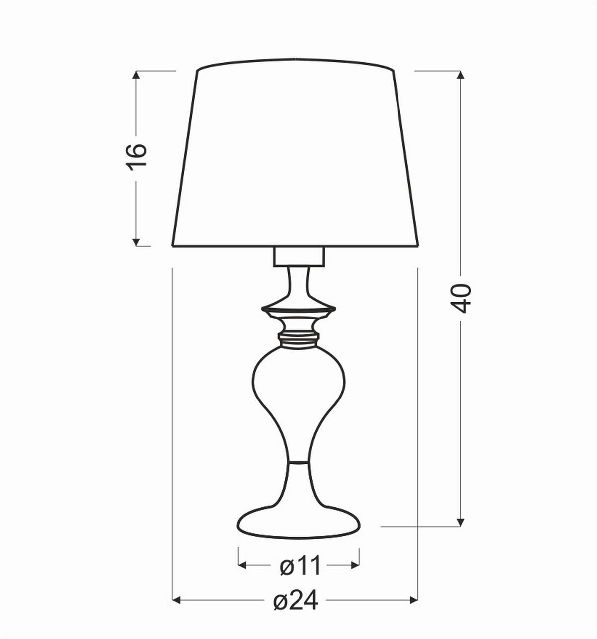 Stolna Svjetiljka 41-03676 - boje kroma, Konvencionalno, metal/tekstil (24/24/40cm)