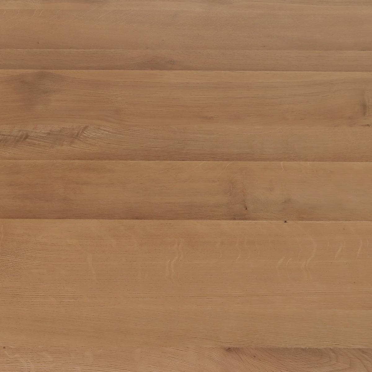 Esstisch Lesley in Holz Eiche massiv ca. 140x80 cm - Eichefarben/Schwarz, MODERN, Holz/Metall (140/80/76cm) - Bessagi Home