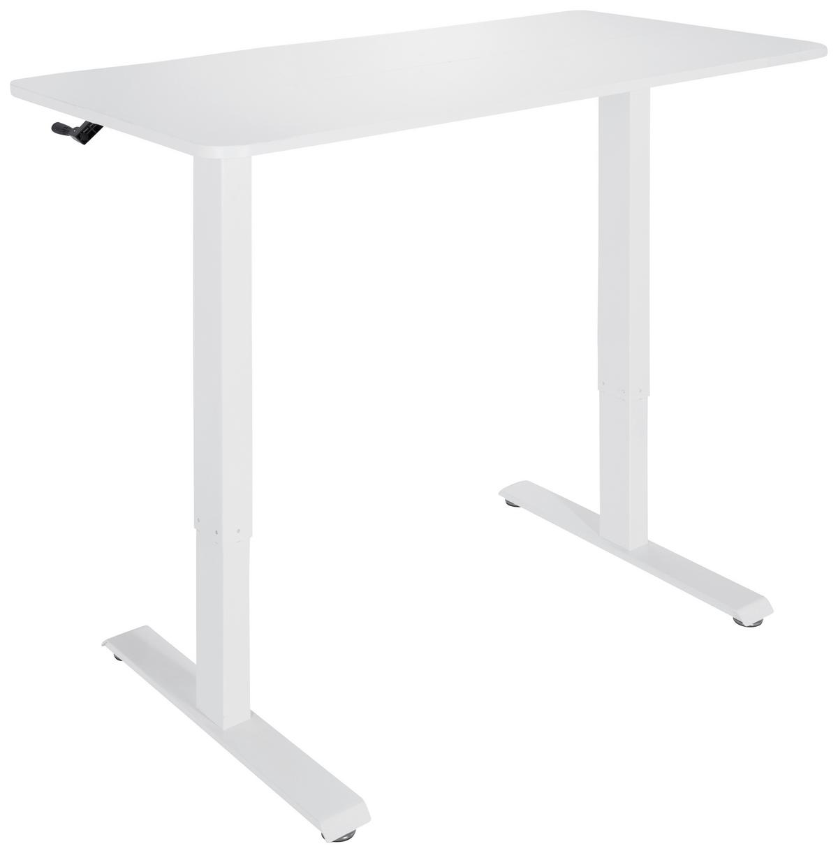 Dvižna Miza Stand Cr, Bela - bela, Moderno, kovina/leseni material (120/74/60cm) - MID.YOU