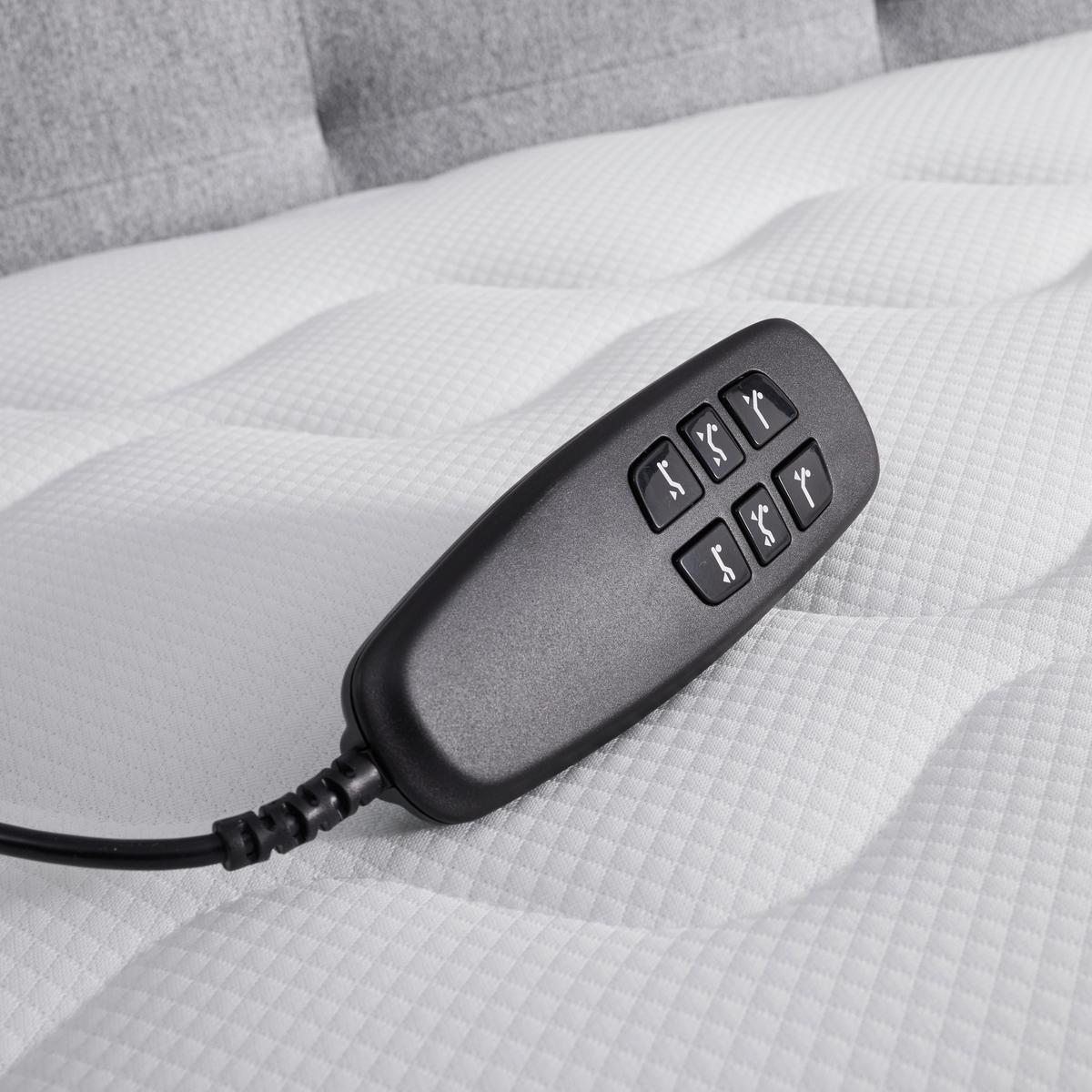 Boxspringbett in Grau ca. 160x200cm - Schwarz/Grau, Konventionell, Holz/Holzwerkstoff (165/122/210cm) - Premium Living