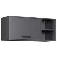 Küchenoberschrank Aalborg Anthrazit - Anthrazit/Schwarz, MODERN, Holzwerkstoff/Metall (99/44/40cm) - home24