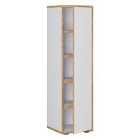 Omara Za Čevlje Salia, Bela, Barva Hrasta - črna/bela, Design, umetna masa/leseni material (30/110/33cm) - MID.YOU