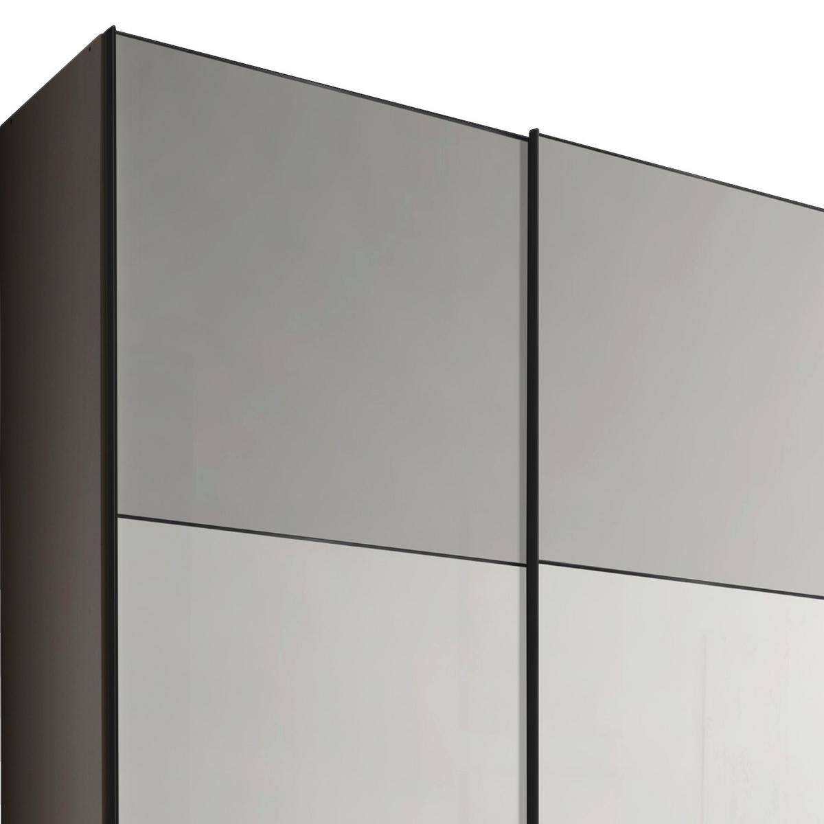 Ormar Sa Staklenim Kliznim Vratima Includo - bijela/tamno siva, Moderno, staklo/drvni materijal (336/222/68cm) - Premium Living