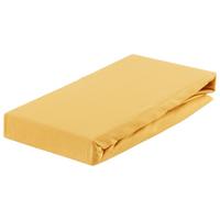 Cearșaf cu elastic Basic, cca. 90-100x200 cm - galben închis, textil (100/200cm) - Modern Living
