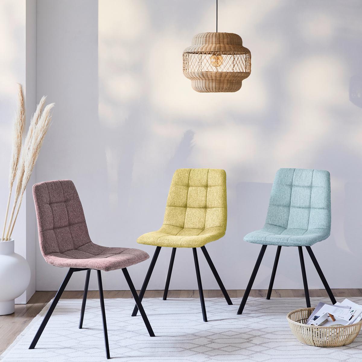 KRZESŁO BIANCA - niebieski/czarny, Design, metal/tkanina (44.5/86/54.5cm) - Xora