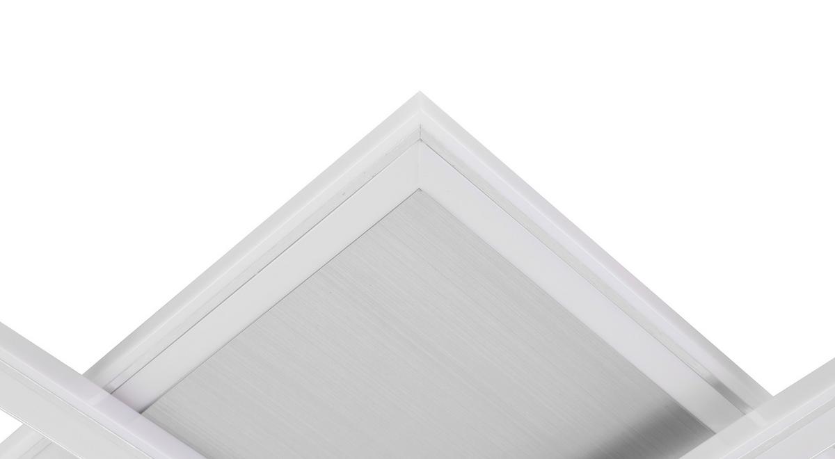 Led Mennyezeti Lámpa Qinton - alumíniumszínű, Romantik / Landhaus, műanyag/fém (95/44/7,3cm) - Premium Living