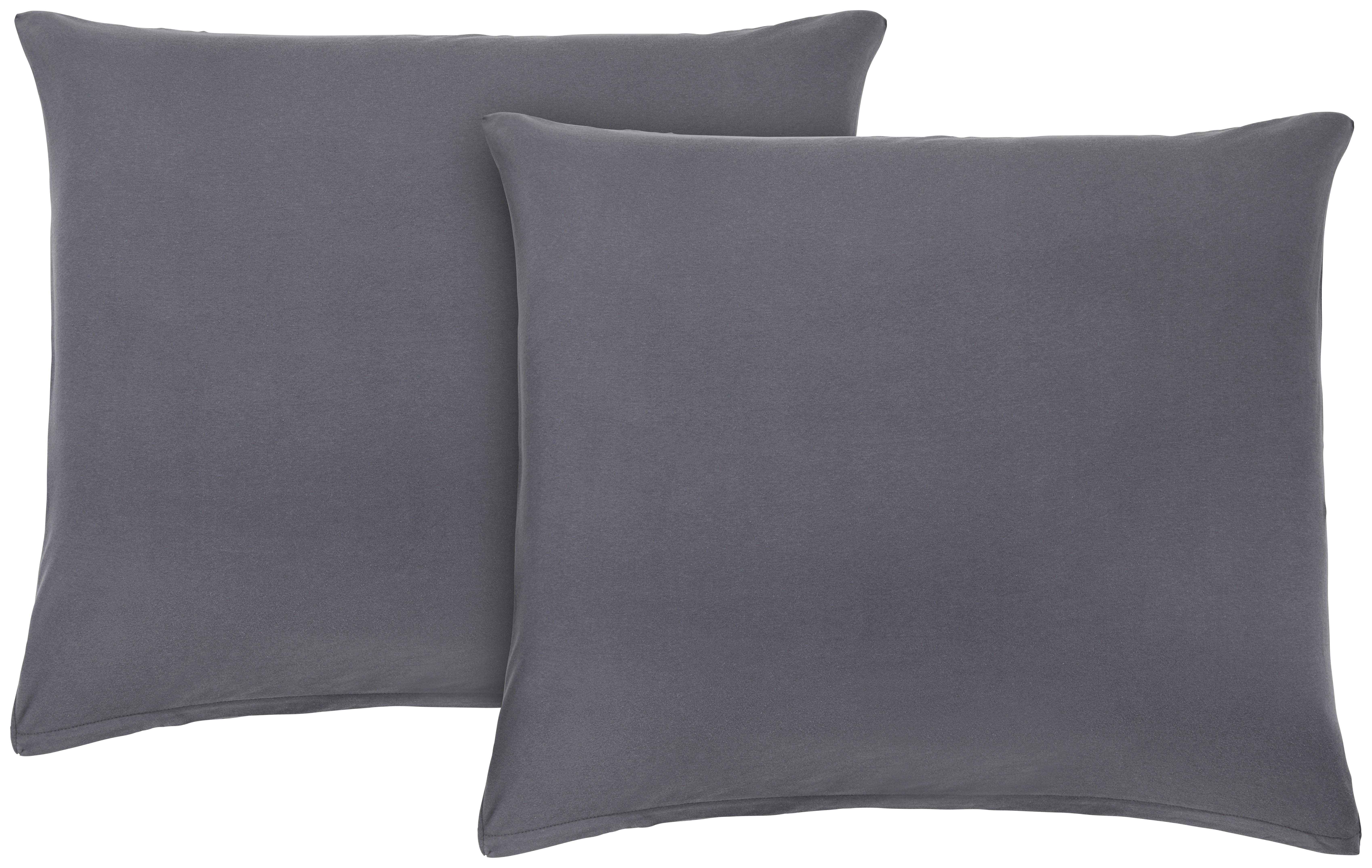 Set Jastučnica Basic 2/1 - bijela/antracit, Konvencionalno, tekstil (60/80cm) - Mömax