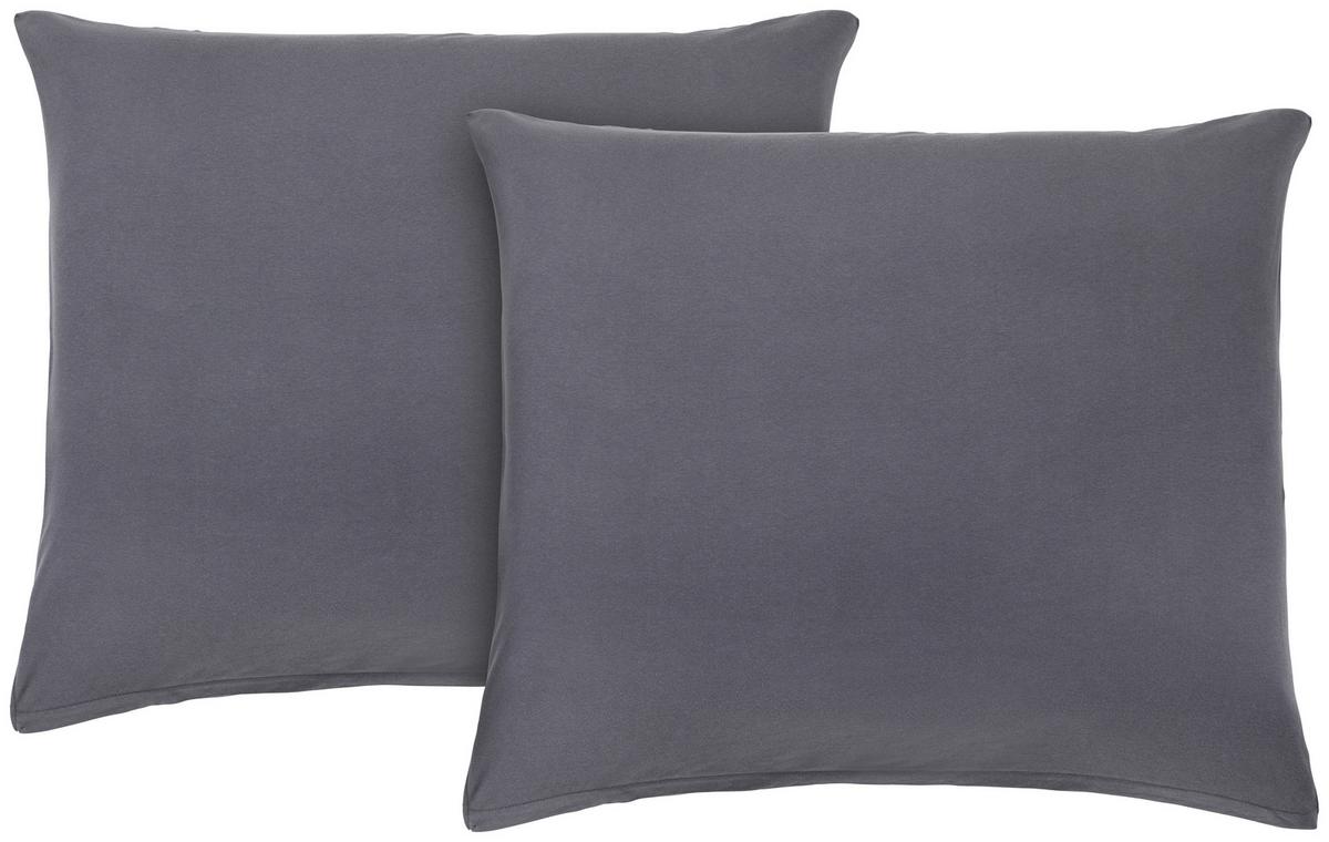 Set Jastučnica Basic 2/1 - bijela/antracit, Konvencionalno, tekstil (60/80cm) - Mömax