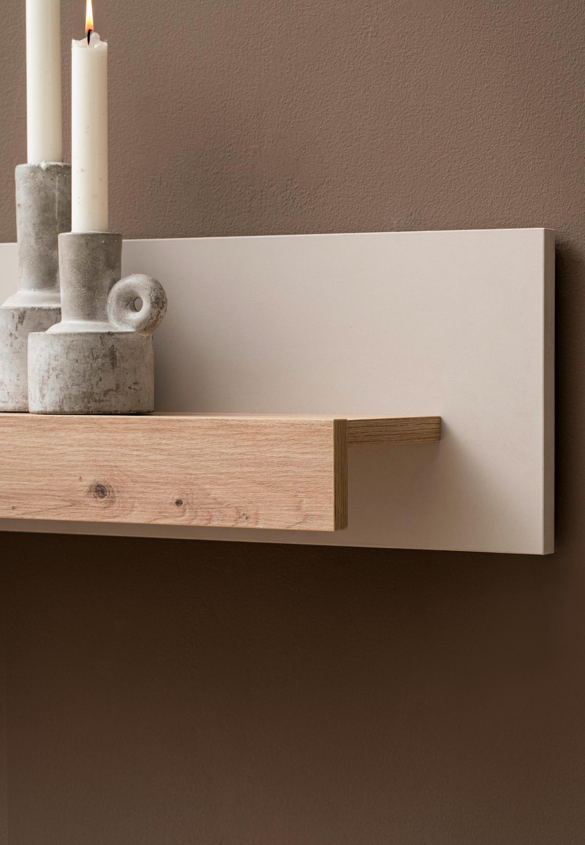WOHNWAND SONORA - Kaschmir/Eiche Artisan, Design, Glas/Holzwerkstoff (292/205/40cm) - MID.YOU
