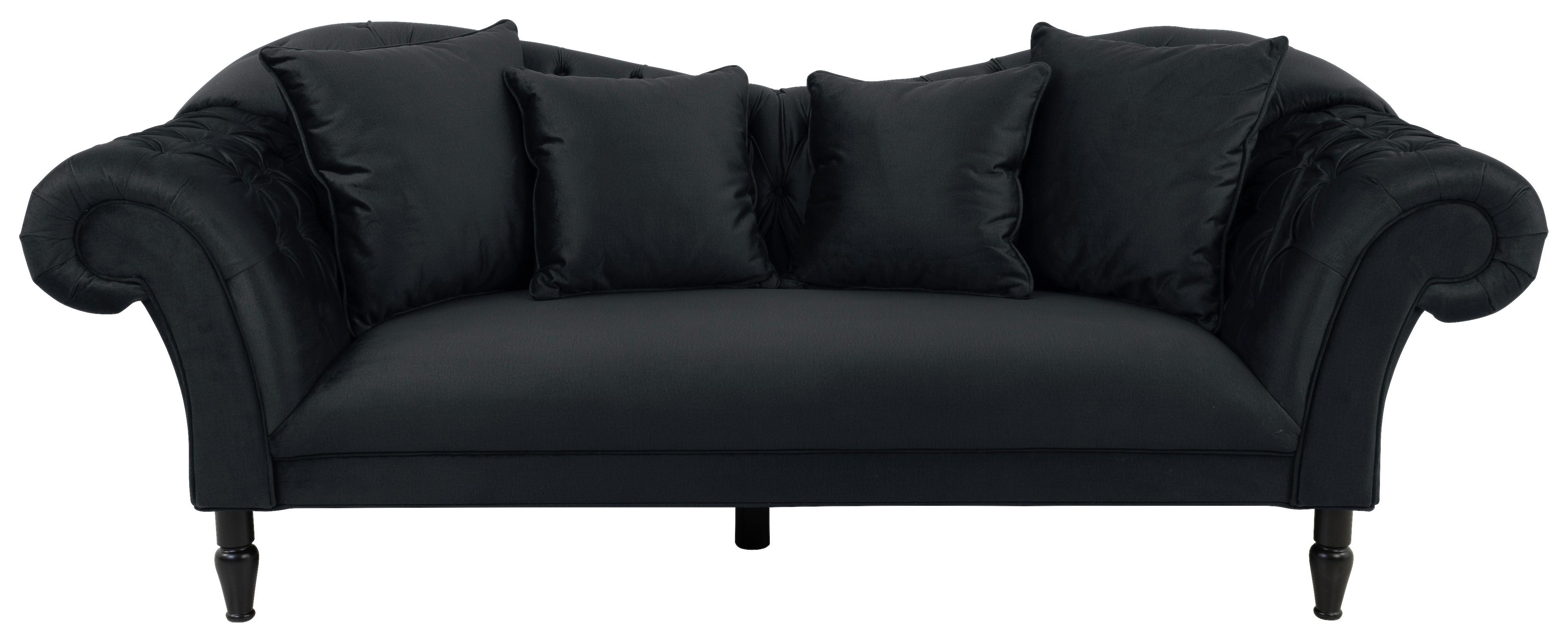 Trosed Cupido, Antracit - črna/antracit, Design, tekstil/les (242/91/104cm) - MID.YOU