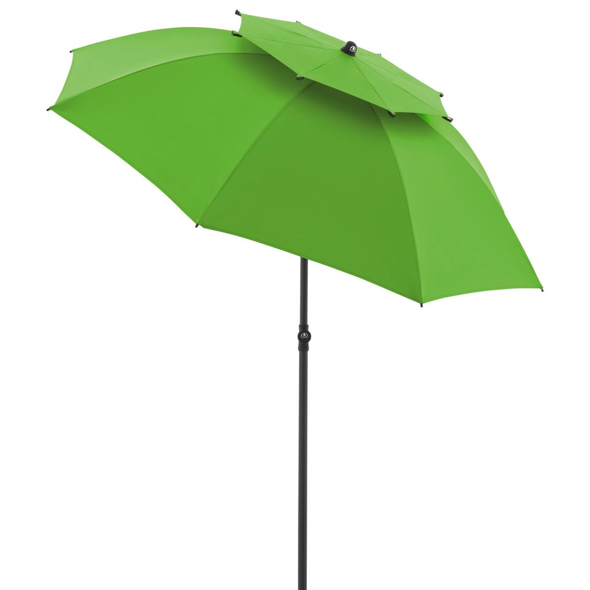 Sonnenschirm GS Windprofi Neo 200 Hellgrün ca. 200x238cm - Anthrazit/Hellgrün, KONVENTIONELL, Textil/Metall (200/238cm) - Doppler