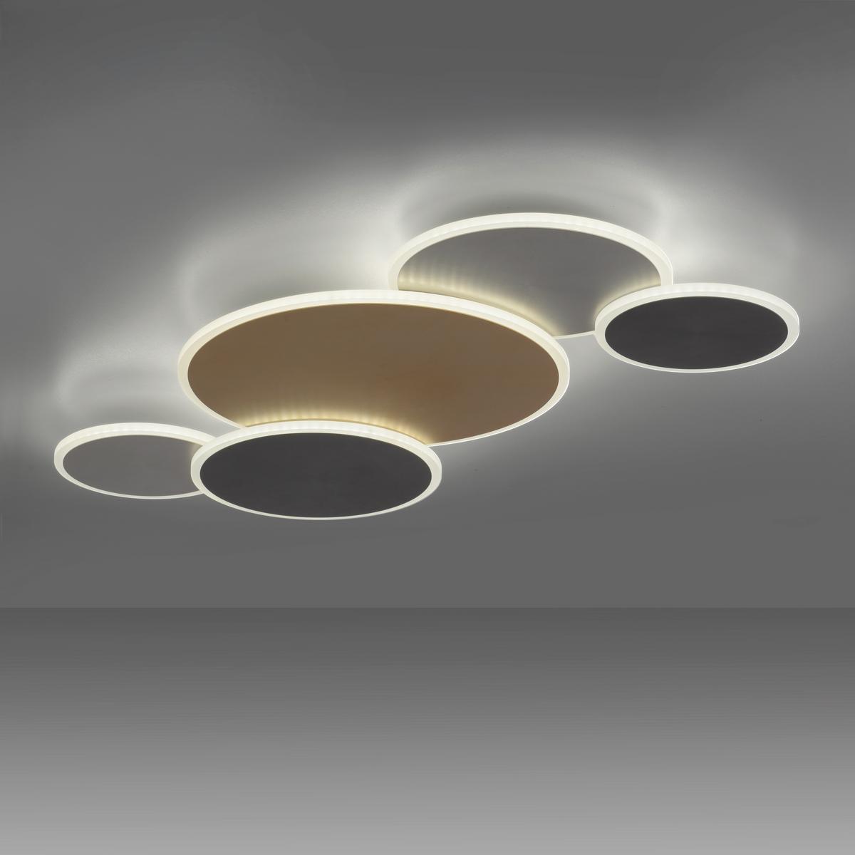 LAMPA SUFITOWA LED 8008-70 Q-PIATO - Design, metal (85/50,5/6,5cm) - Paul Neuhaus