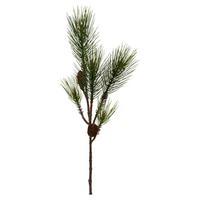 Dekozweig Kiefernzweig I in Braun/Grün - Braun/Grün, Natur, Kunststoff (85cm)