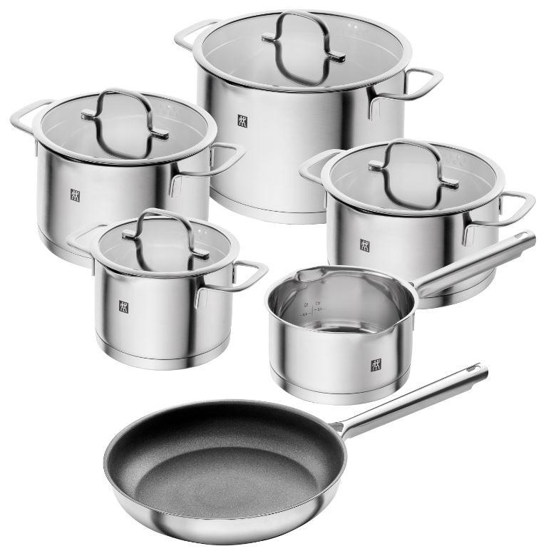 ZESTAW GARNKÓW 1027118 ZWILLING - kolor stalowy, Basics, metal - Zwilling